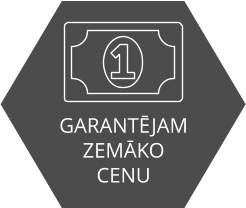 GARANTĒJAM  ZEMĀKO  CENU